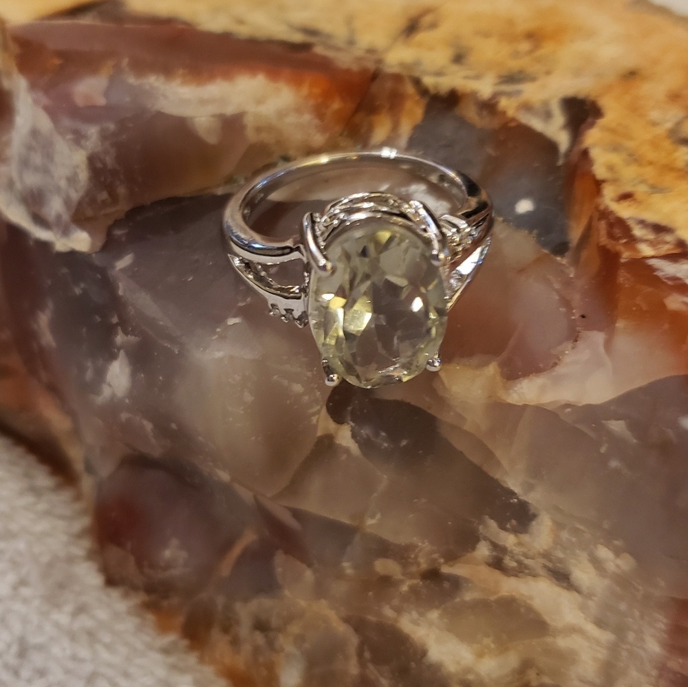 Prasiolite ring